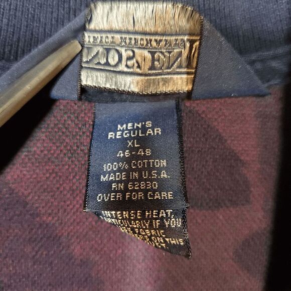 Land End Shirt Mens XL Red Rugby Plaid Polo Golf Performance Slit Vintage - Picture 2 of 8